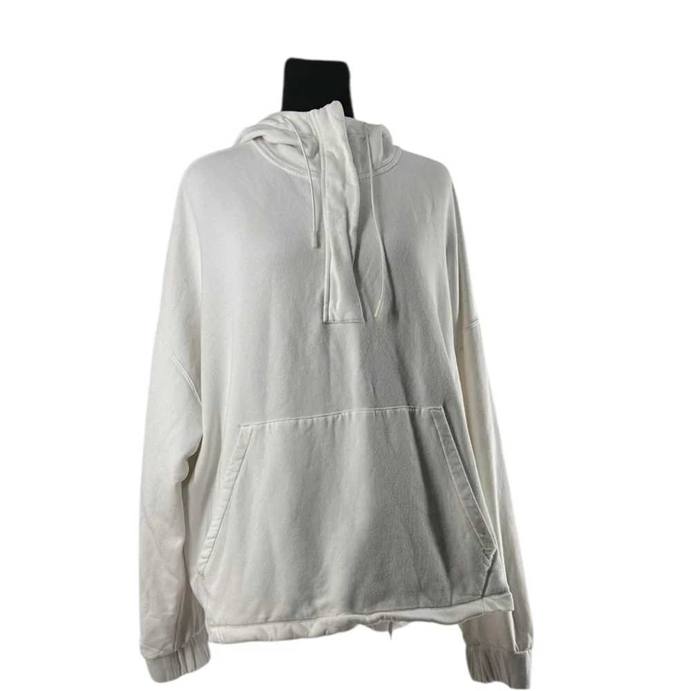 Knix Good to Go Fleece Oversized Hoodie - Off white oversized sweat shirt sz xl